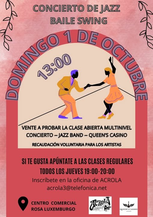 Concierto de jazz y baile swing