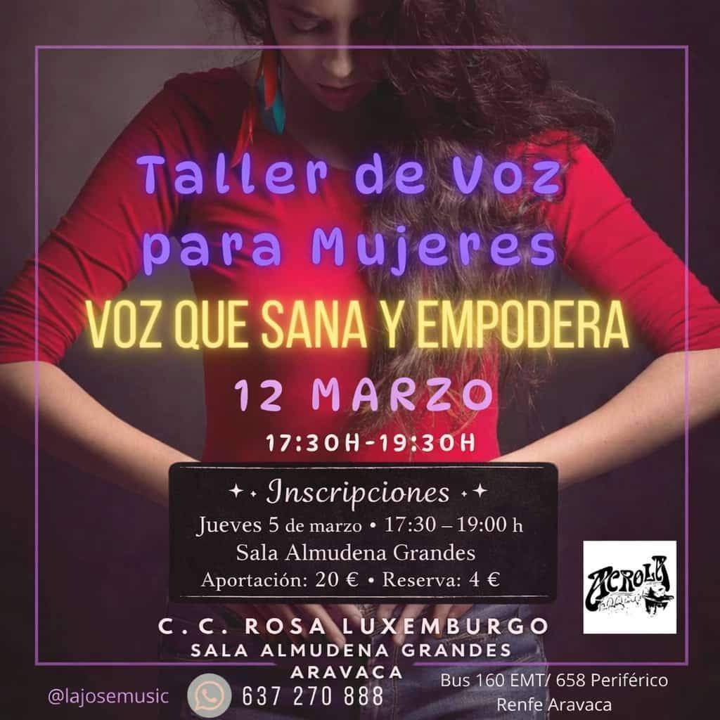 Taller de Voz para Mujeres. Voz que sana y empodera