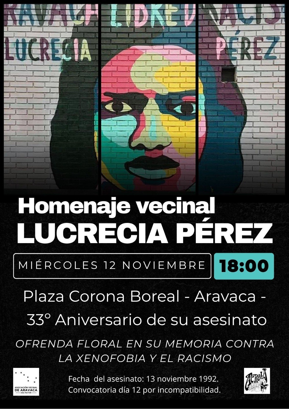 Homenaje vecinal a Lucrecia Pérez
