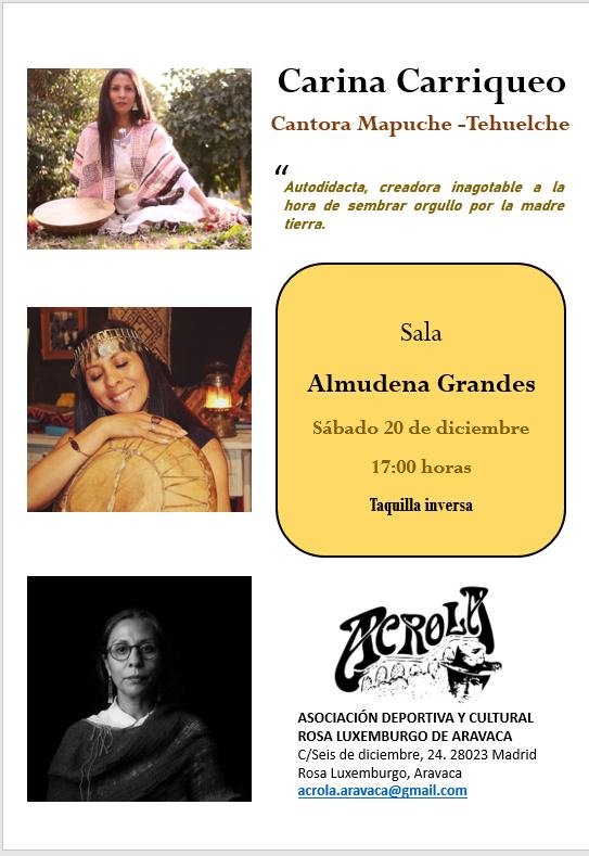 Carina Carriqueo, cantora mapuche-tehuelche