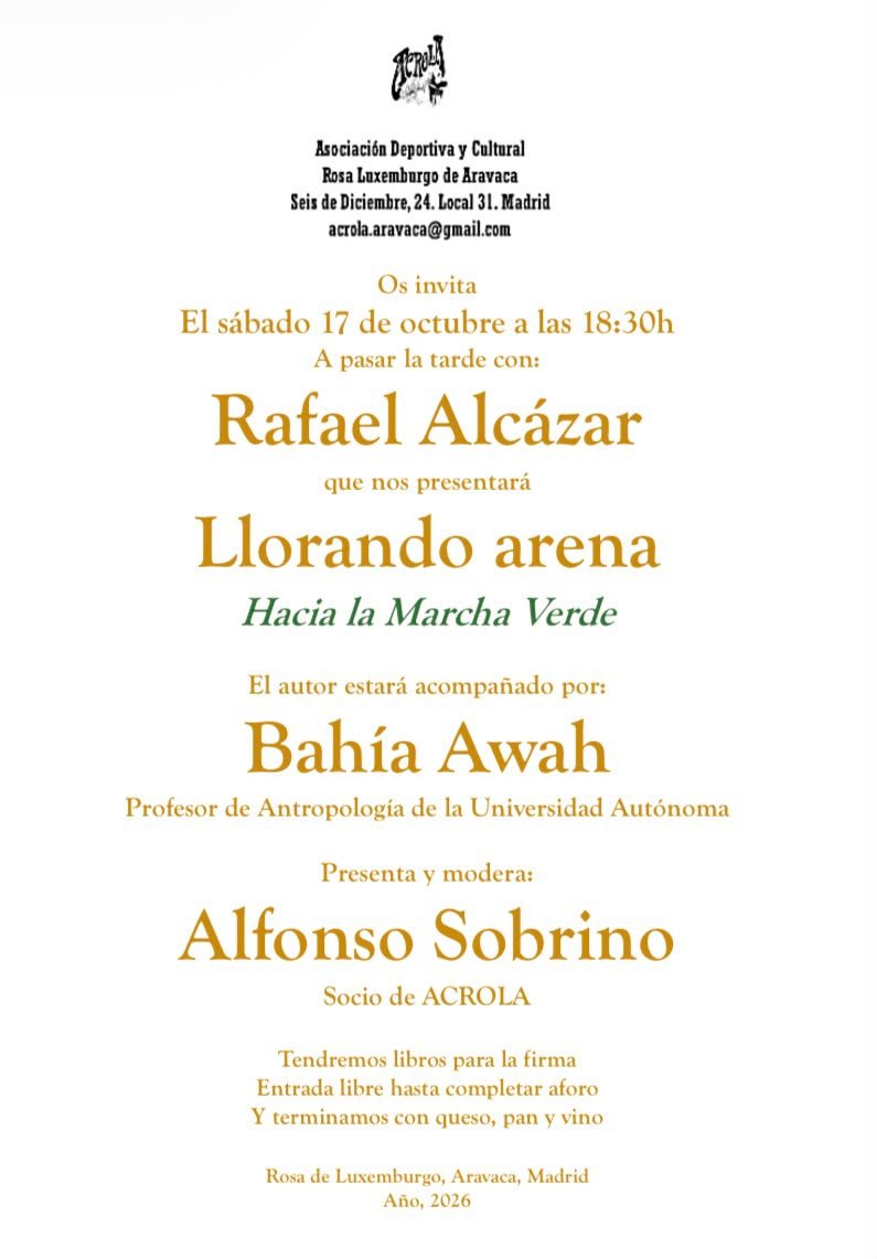 Llorando arena, de Rafael Alcázar