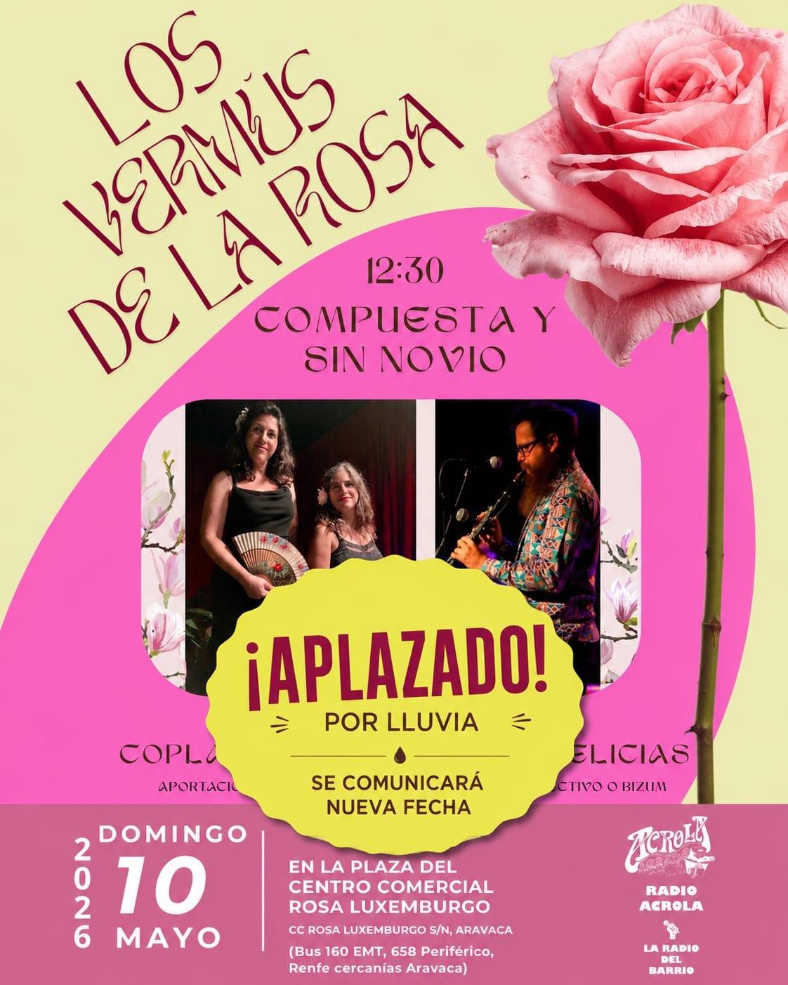 Aplazado por lluvia el vermú con Compuesta y sin Novio