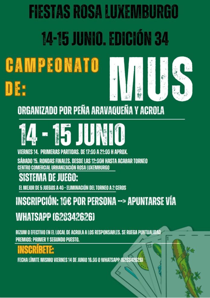 Campeonato de Mus – Fiestas Rosa Luxemburgo